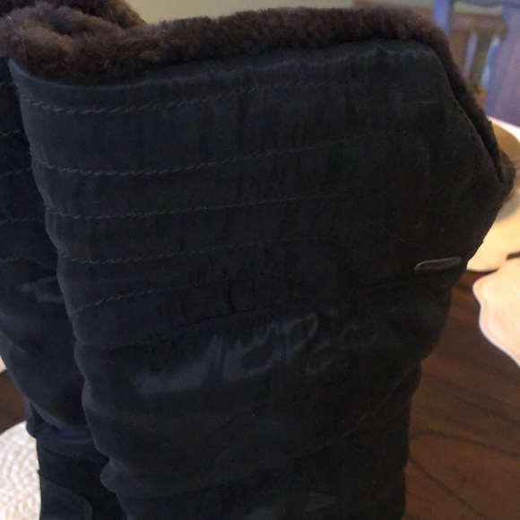 Pajar pullon fabric fold over snow boots with faux fur interior & low wedge heel - Picture 8 of 11